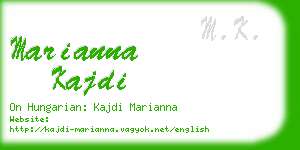 marianna kajdi business card